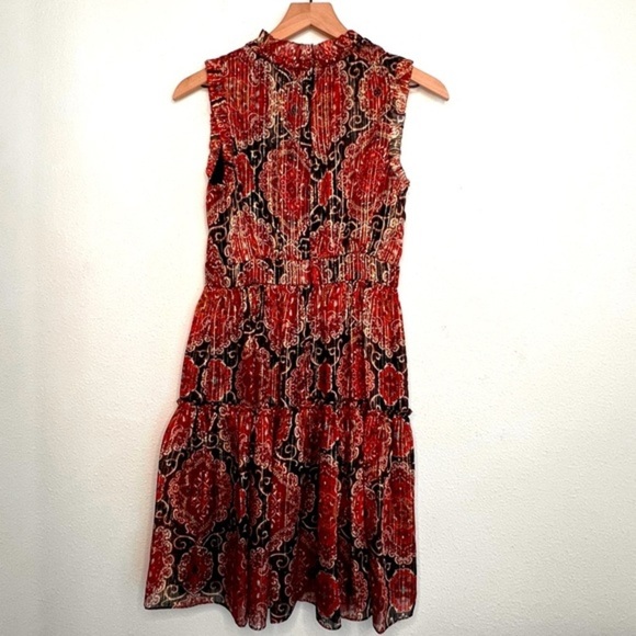 Kate Spade Medallion Metallic Mini Dress, Black Multi, size 0 LIKE NEW - Picture 4 of 8